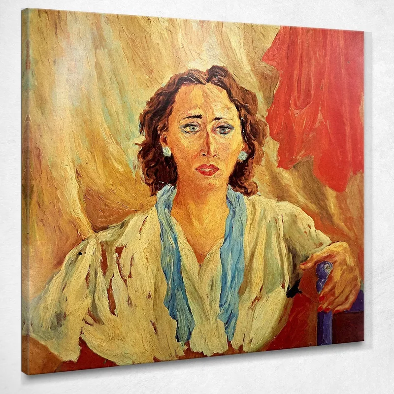 Ritratto Della Marchesa Maria De Seta Renato Guttuso quadro stampa su tela