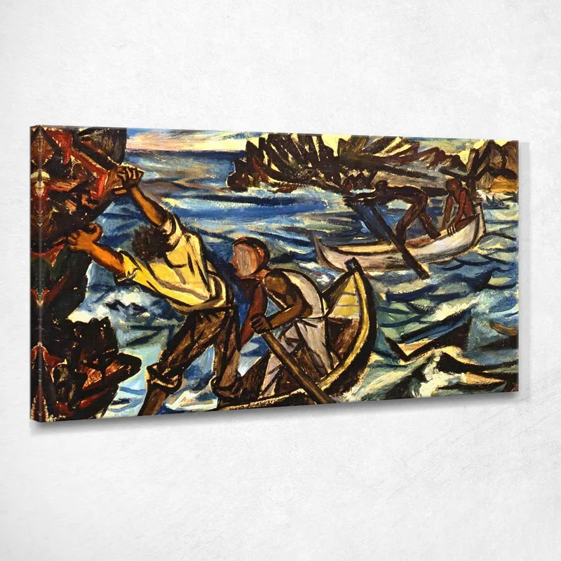 Barche Nella Tempesta Renato Guttuso quadro stampa su tela