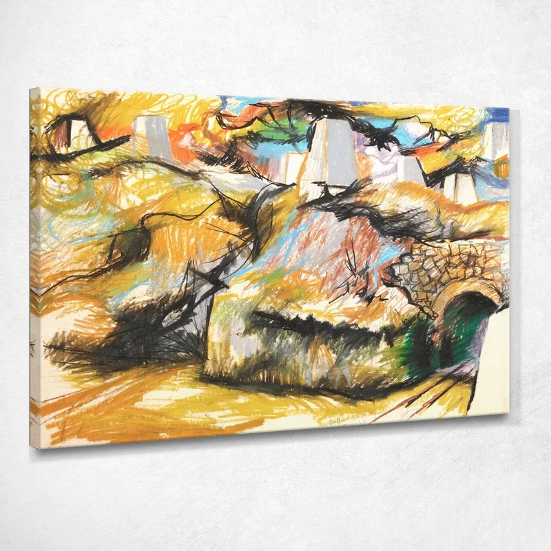 Paesaggio Zolfara Renato Guttuso quadro stampa su tela