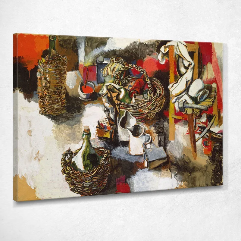 Interno Con Accessori Di Studio Renato Guttuso quadro stampa su tela