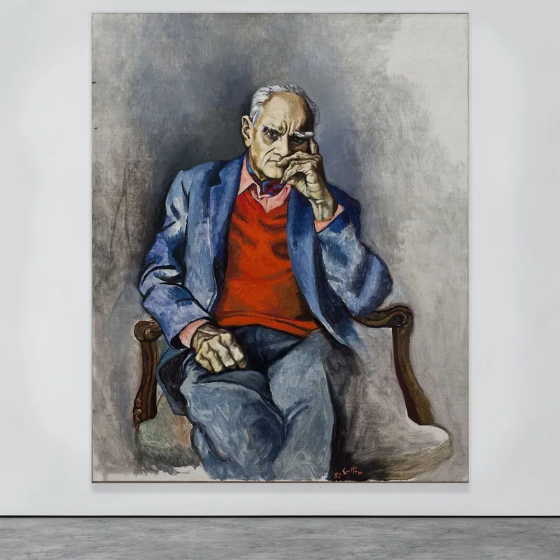 Ritratto Di Moravia Renato Guttuso