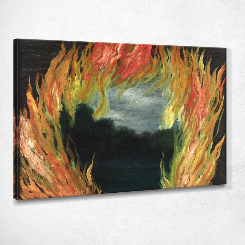 Il Paesaggio In Fiamme René Magritte quadro stampa su tela