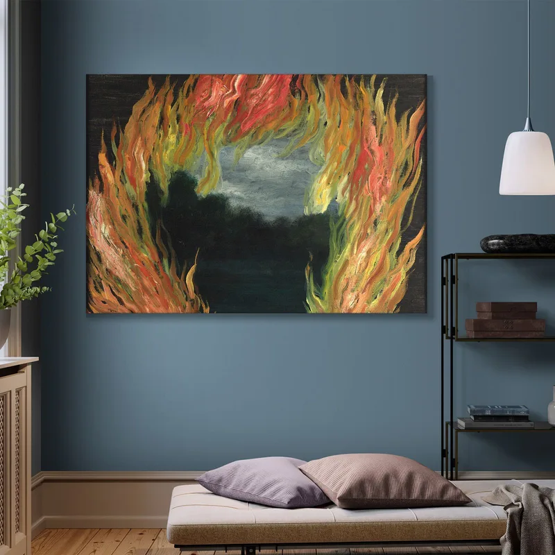 Die Landschaft In Flammen  René Magritte
