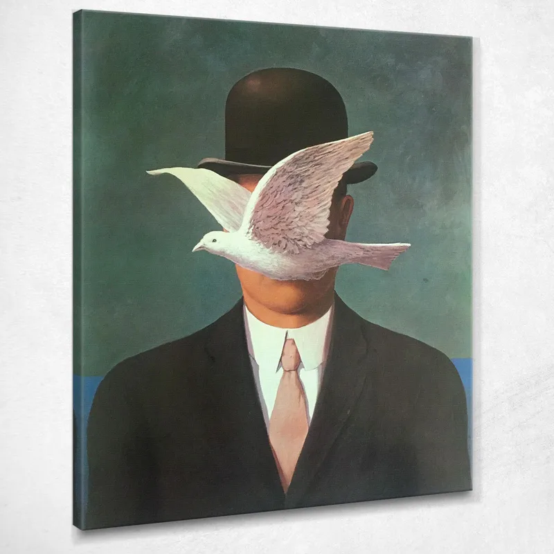 L'Uomo Con La Bombetta René Magritte quadro stampa su tela