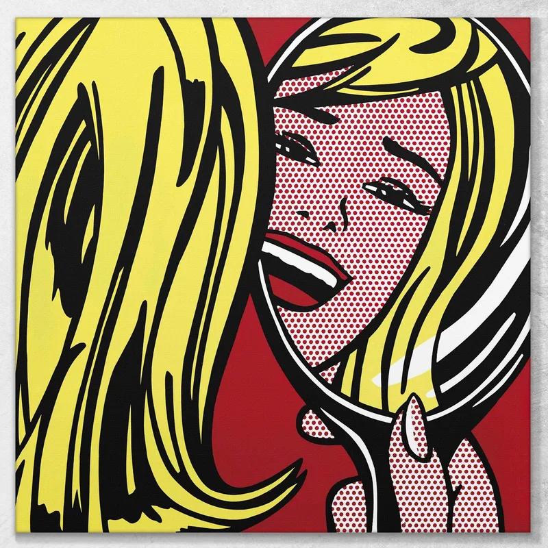 Fille Dans Le Miroir Roy Lichtenstein