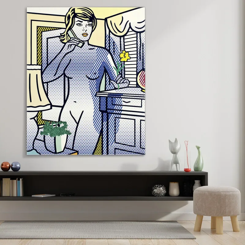 Desnudo Con Flor Amarilla Roy Lichtenstein