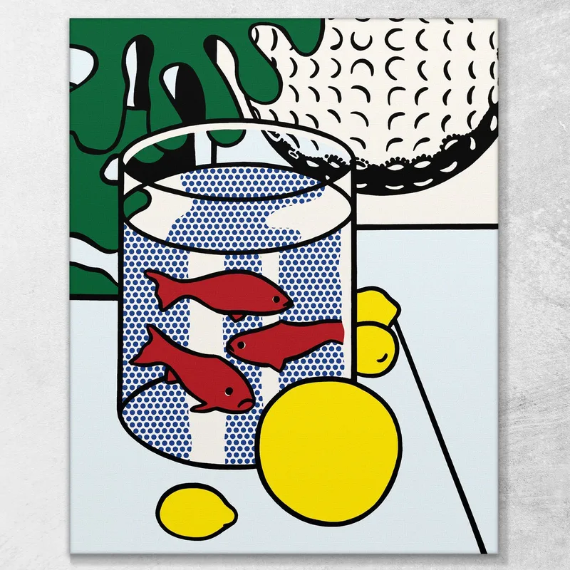 Nature Morte Avec Des Poissons Rouges Roy Lichtenstein