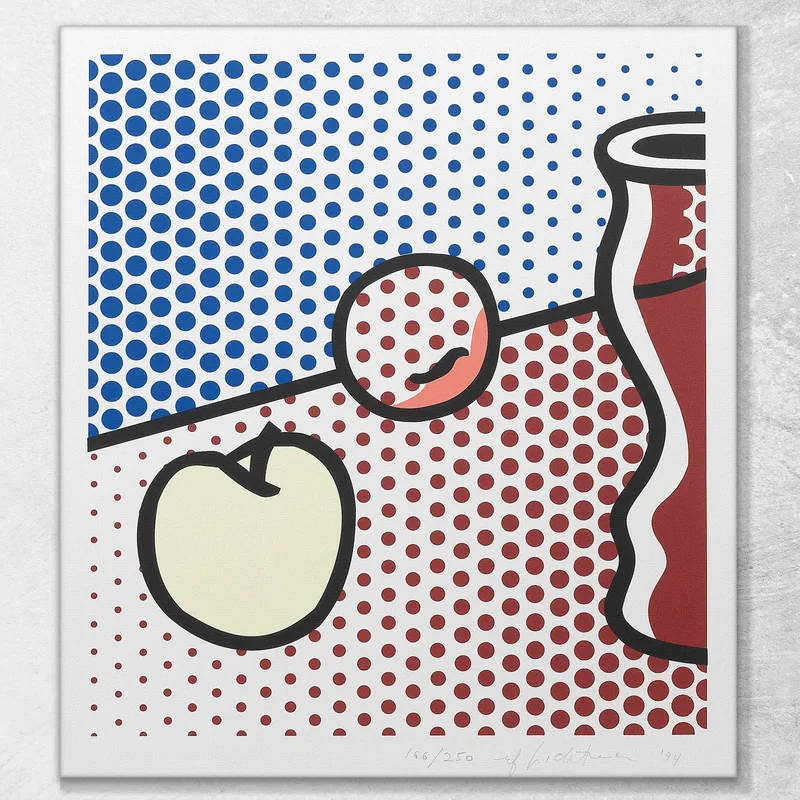 Stillleben Mit Roter Vase Roy Lichtenstein