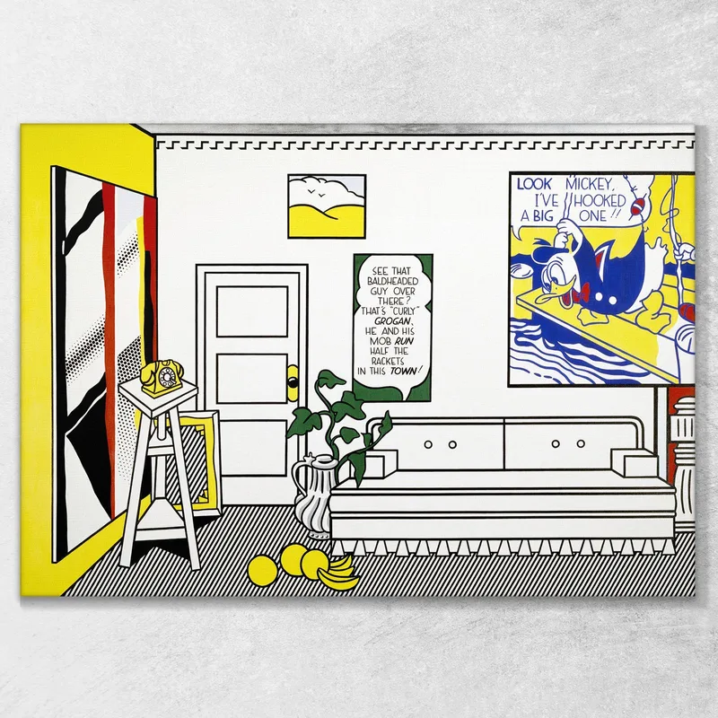 El Estudio Del Artista Mira A Mickey Mouse Roy Lichtenstein
