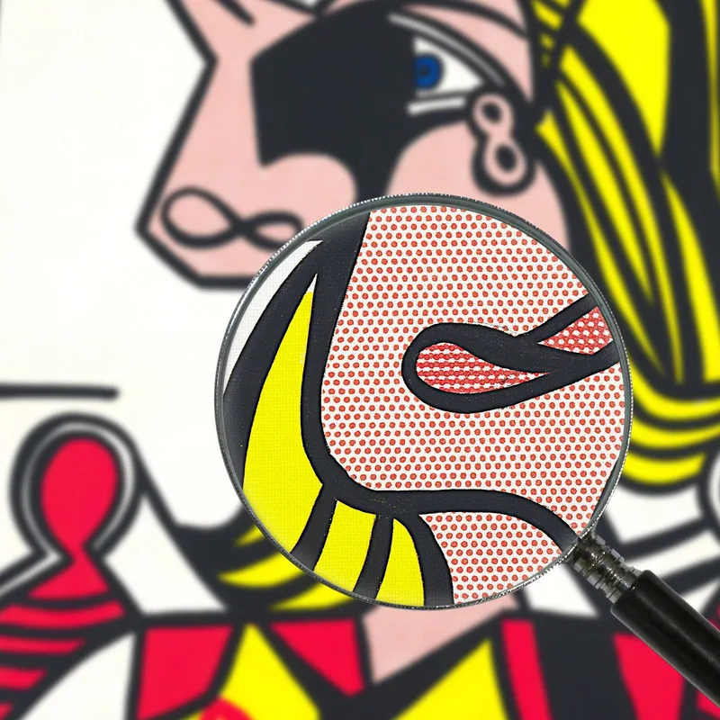 Mujer Con Sombrero De Flores Roy Lichtenstein