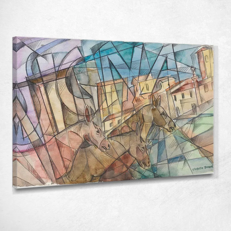 Signa, Seconda Meta' Anni Trenta Uberto Bonetti quadro stampa su tela