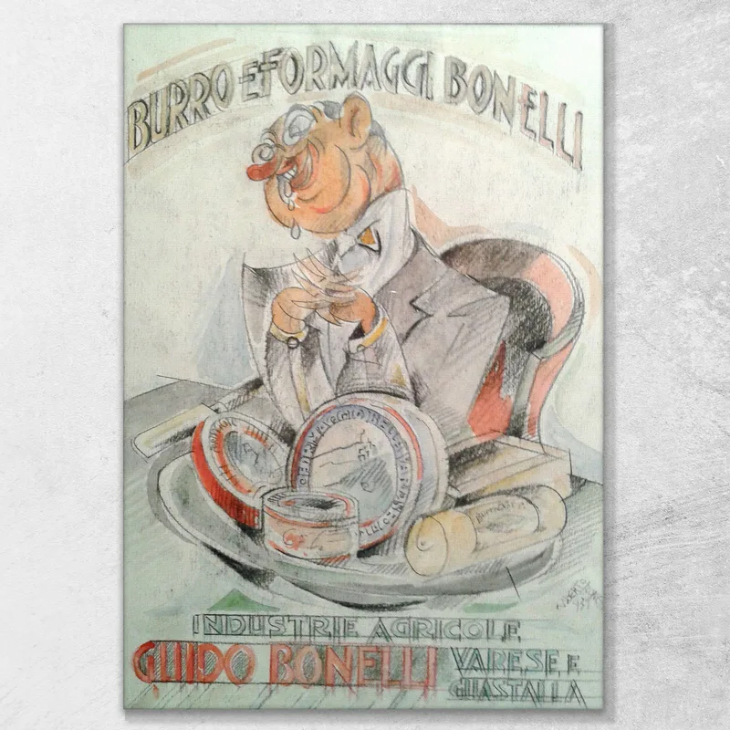 Boceto Publicitario Mantequilla Quesos Bonelli Uberto Bonetti