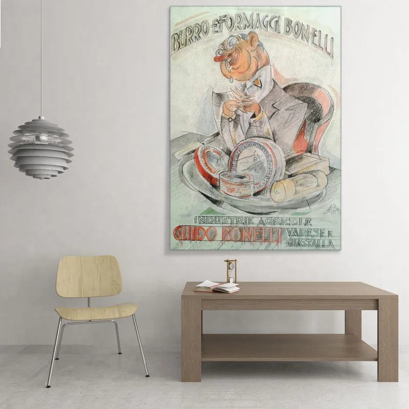 Boceto Publicitario Mantequilla Quesos Bonelli Uberto Bonetti