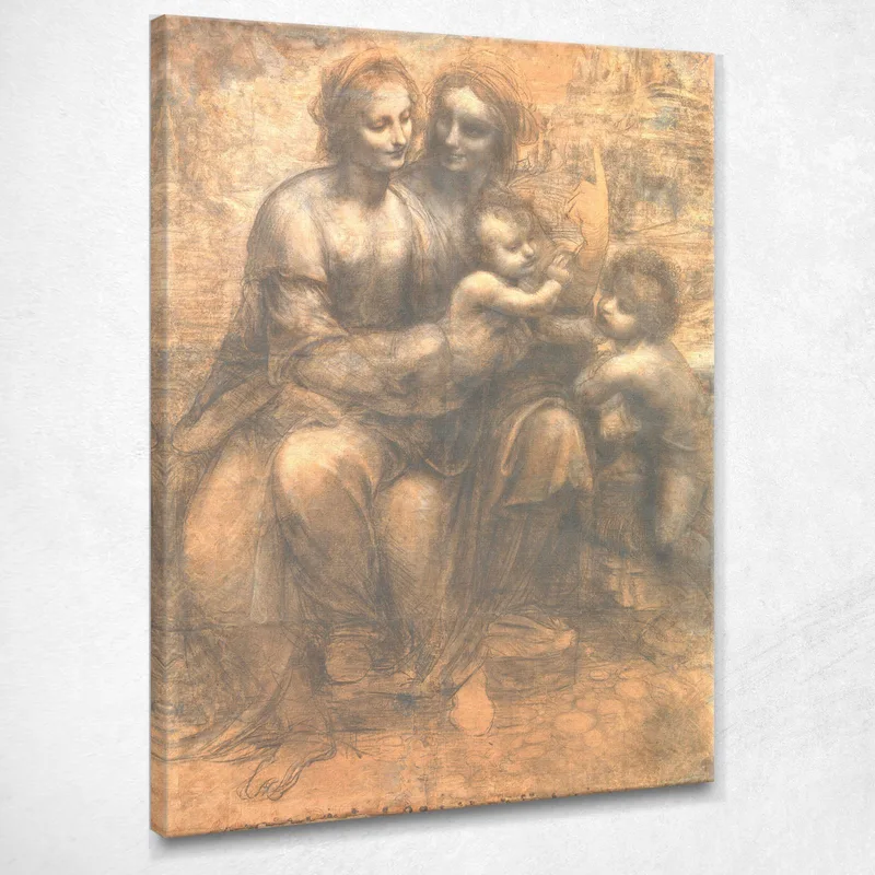 The Virgin And Child With Saint Anne And Saint John Leonardo Da Vinci canvas print