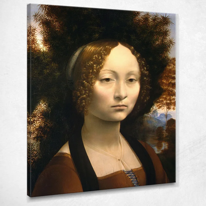 Portrait Of Ginevra De' Benci Leonardo Da Vinci canvas print