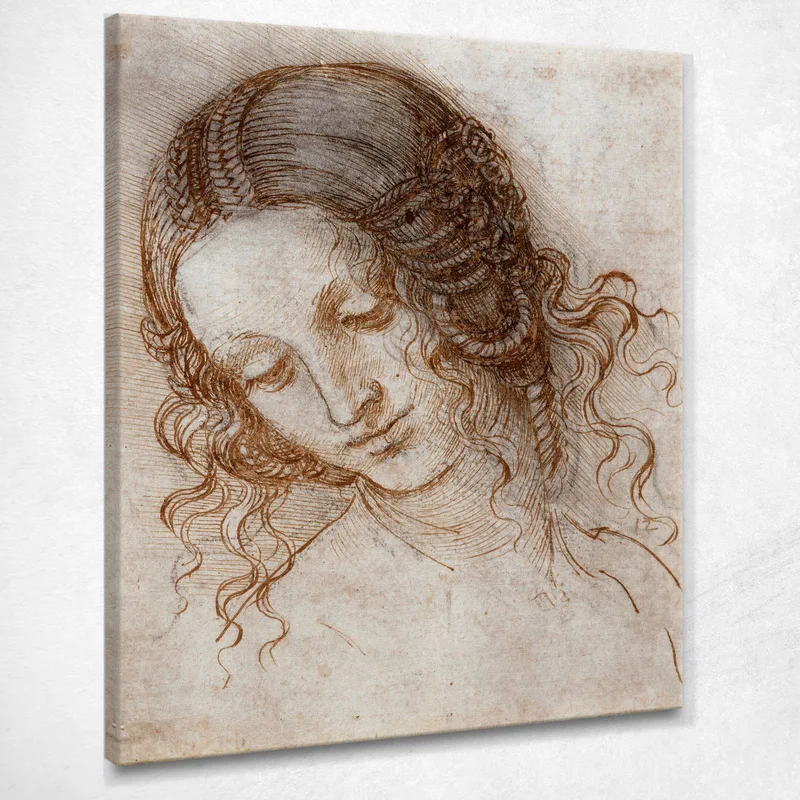 Head Of Leda Leonardo Da Vinci canvas print