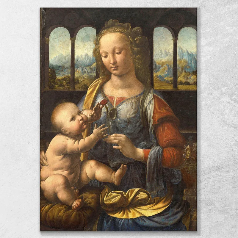 Madonna Of The Pomegranate Leonardo Da Vinci