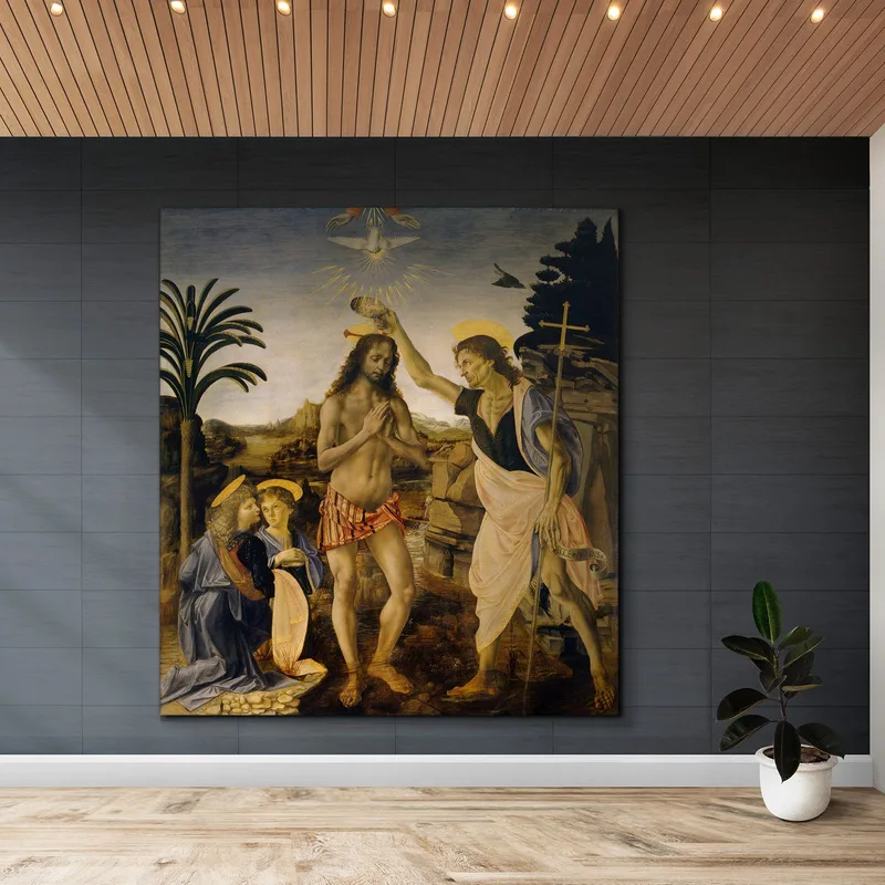The Baptism Of Christ Leonardo Da Vinci