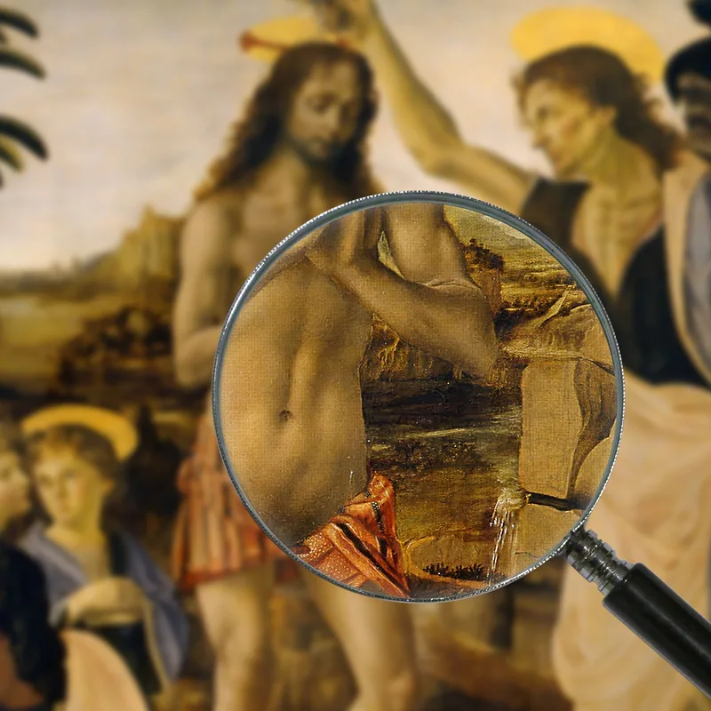 The Baptism Of Christ Leonardo Da Vinci