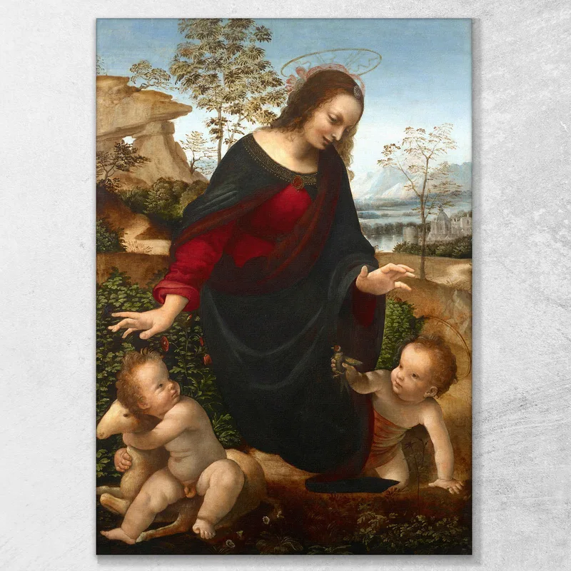 Madonna Col Bambino E San Giovannino Leonardo Da Vinci
