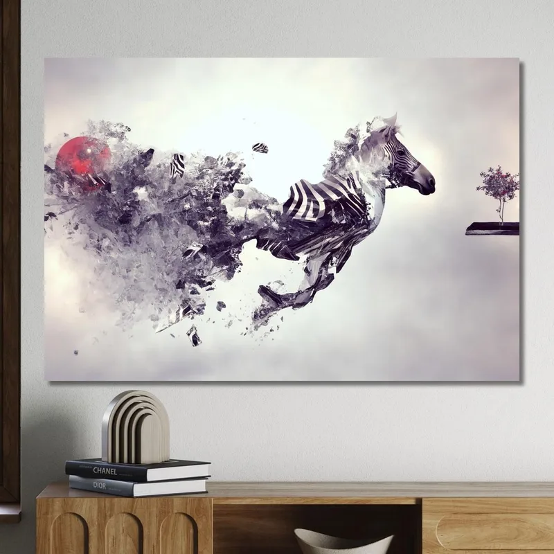 Original Abstract Dynamic Effect Zebra Painting