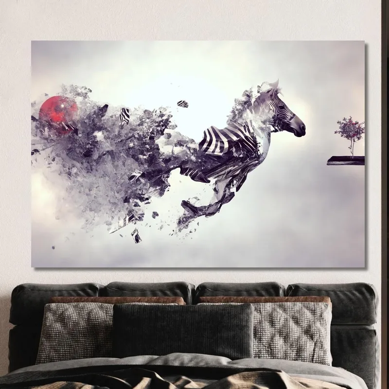 Original Abstract Dynamic Effect Zebra Painting