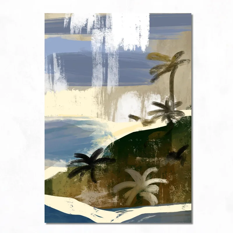 Stampa su canvas orizzonte delle palme in riva al mare