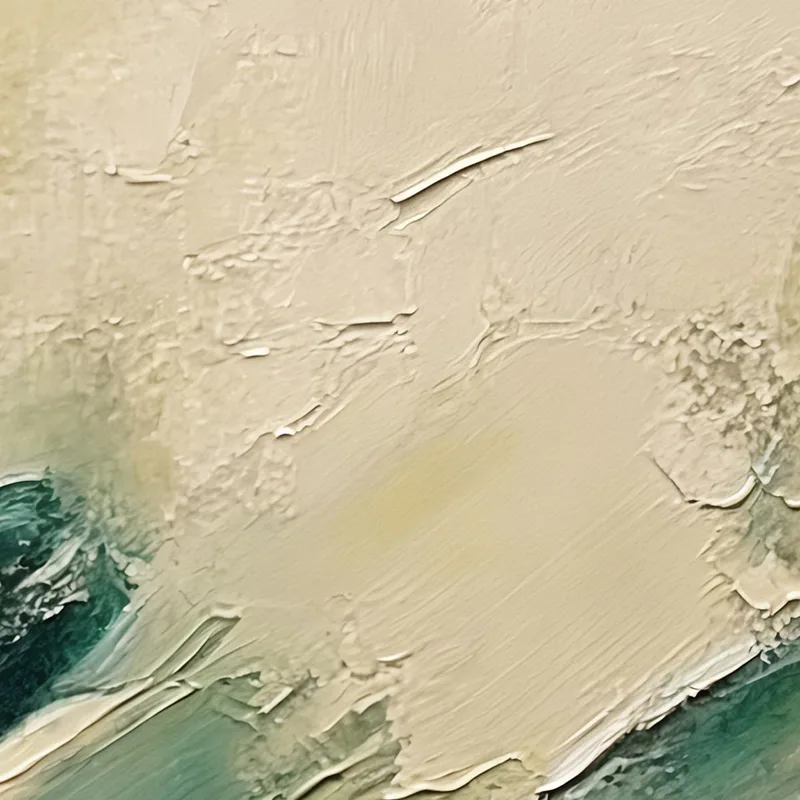 Stampa su canvas onde verdi astratte