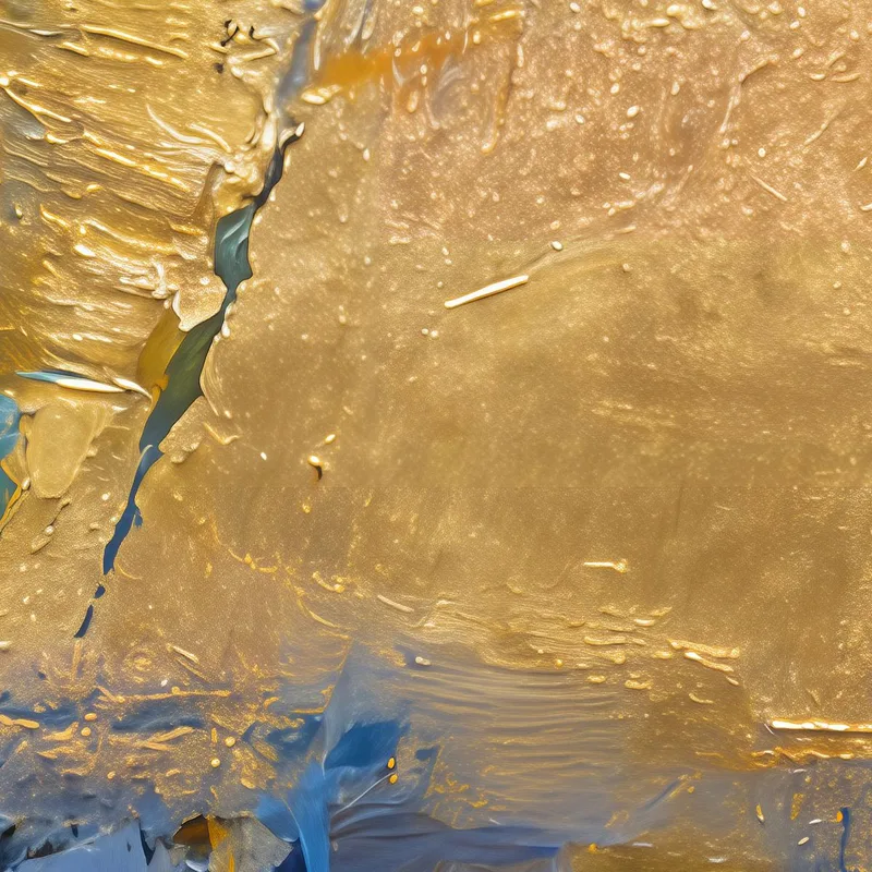Expression Abstraite Bleu Or tableau moderne