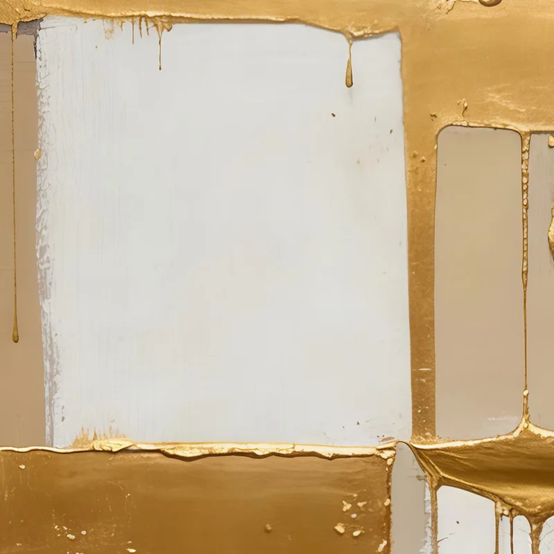Quadro moderno strati astratti oro e crema