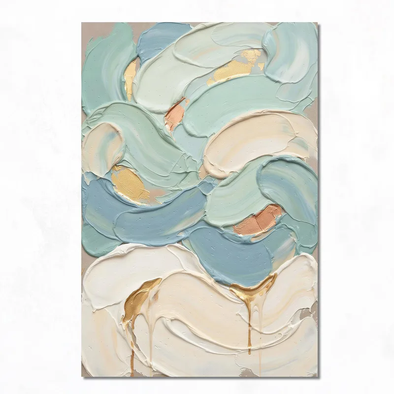 Impression sur toile tourbillons abstraits sereins