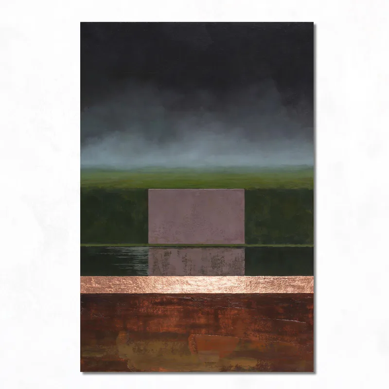 Reflets d'Horizon Vert tableau sur toile