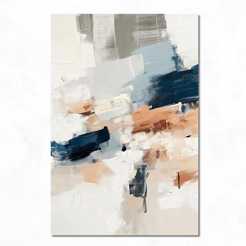 Armonía de pinceladas abstractas cuadro moderno