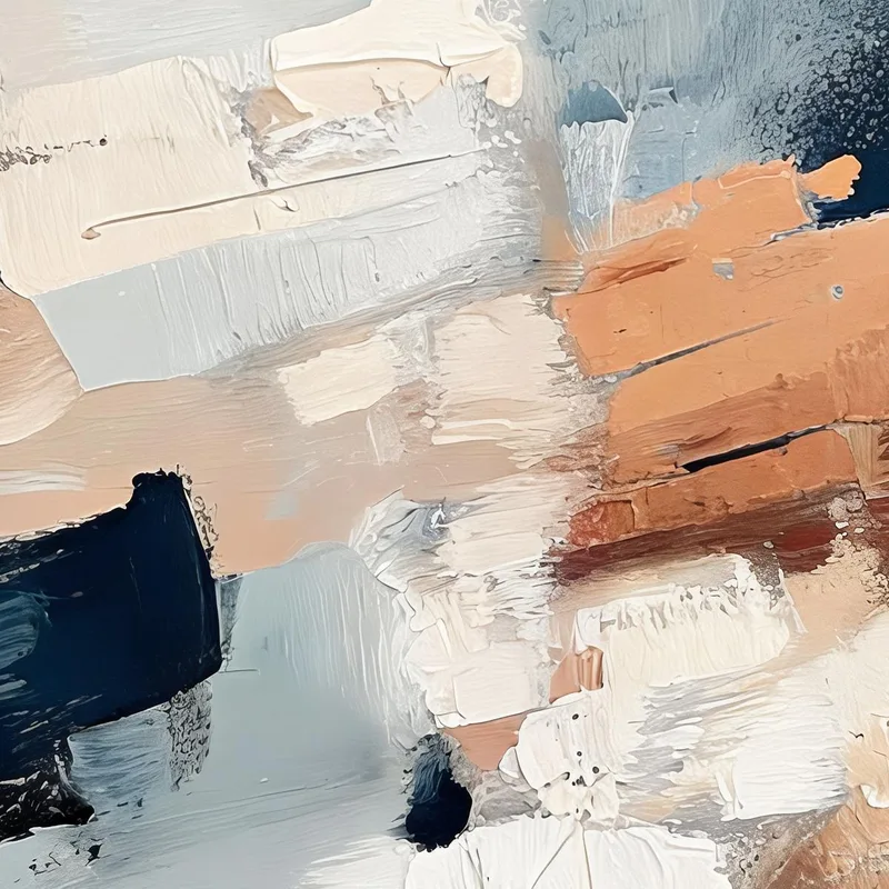 Armonía de pinceladas abstractas cuadro moderno