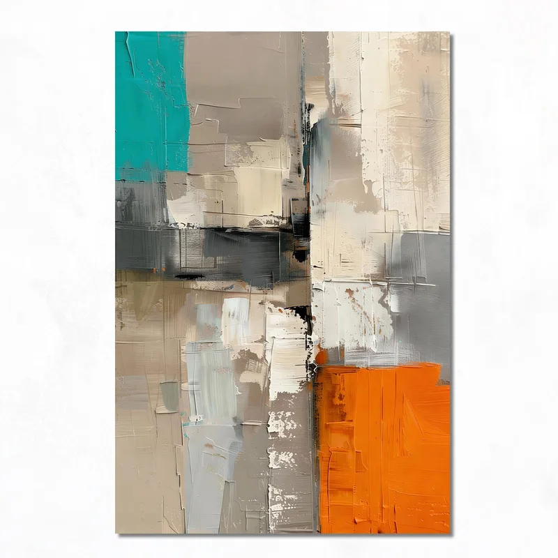 Canvas wall art abstract earth tones composition