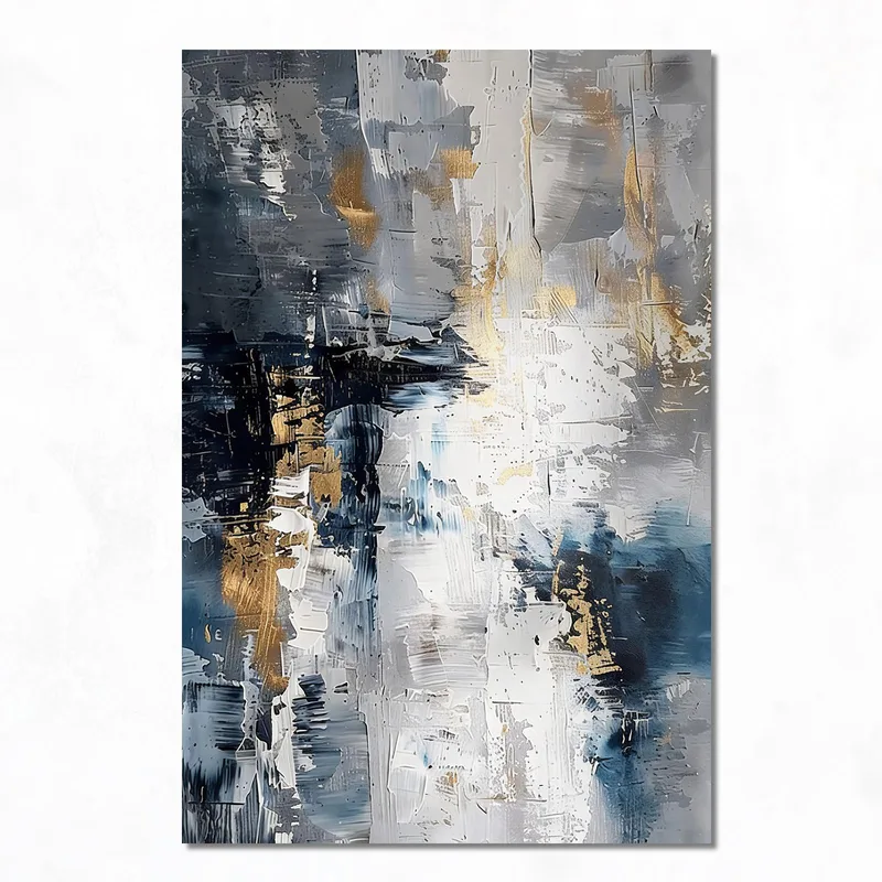 Impression sur toile abstrait texturé urbain