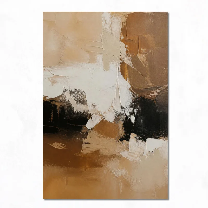 Impression sur toile tons de terre abstraits