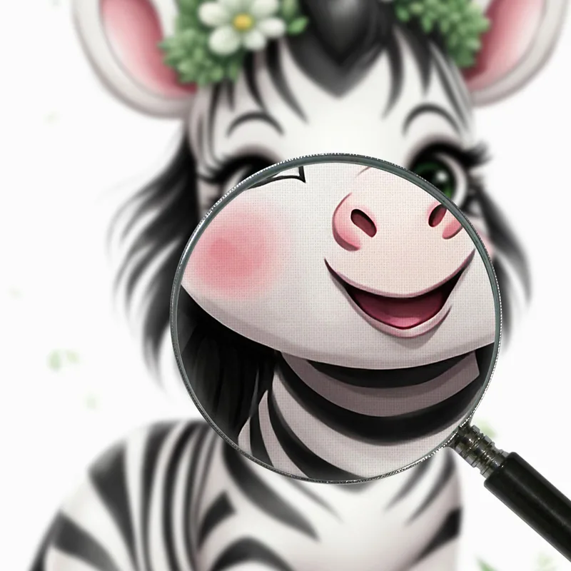 Picture For Baby'S Bedroom Decoration Cute Zebra With Floral Crown