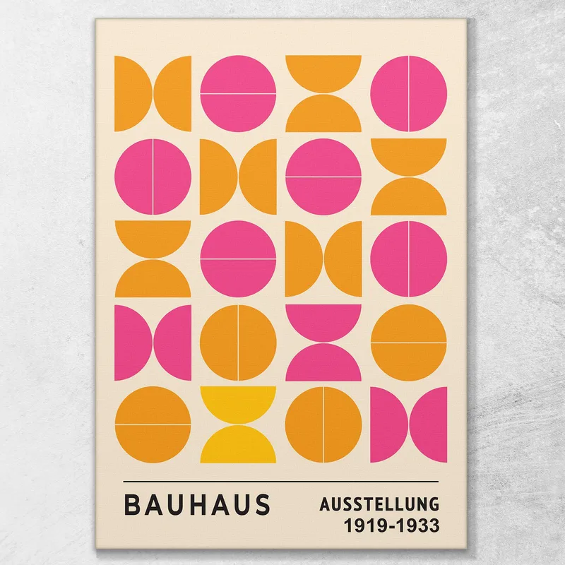 Bauhaus Peignant Des Cercles Violets Et Jaunes Bauhaus Style