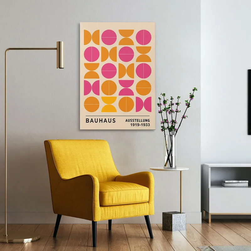 Bauhaus Peignant Des Cercles Violets Et Jaunes Bauhaus Style