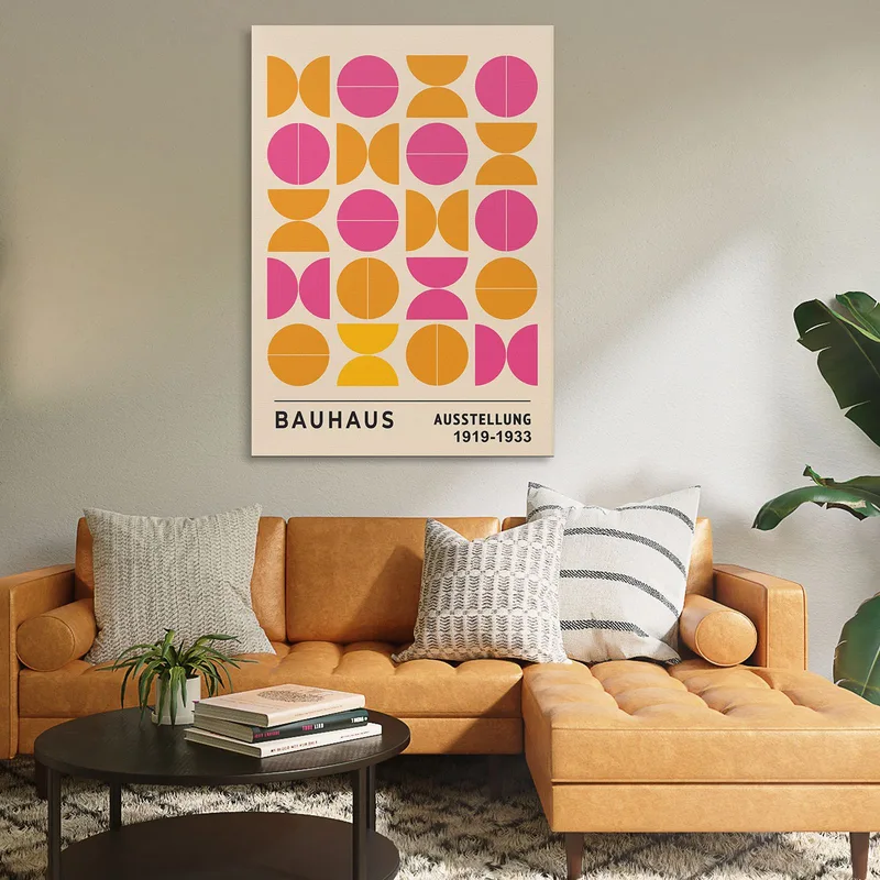 Bauhaus Peignant Des Cercles Violets Et Jaunes Bauhaus Style