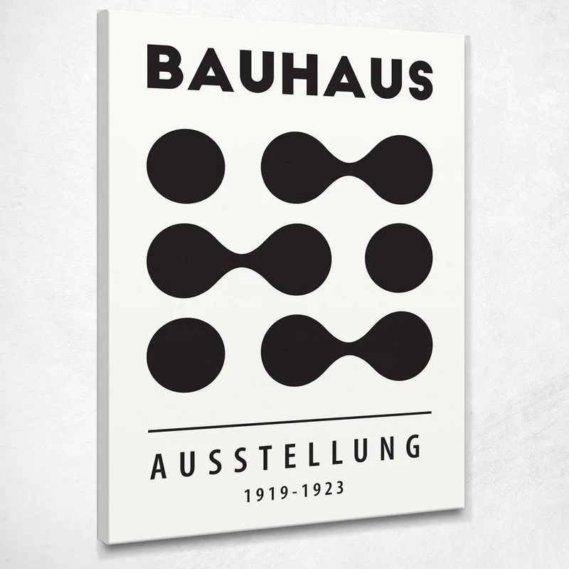Bauhaus Painting Monochrome Forms In Motion Bauhaus Style canvas print