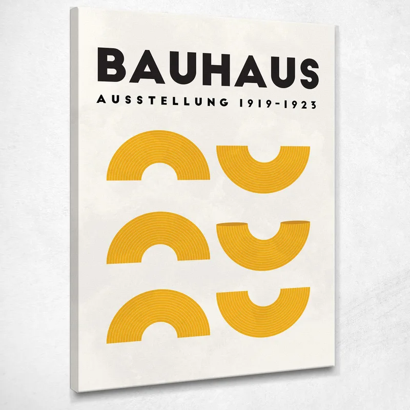 Bauhaus Painting Semicircles In Warm Tones Bauhaus Style canvas print