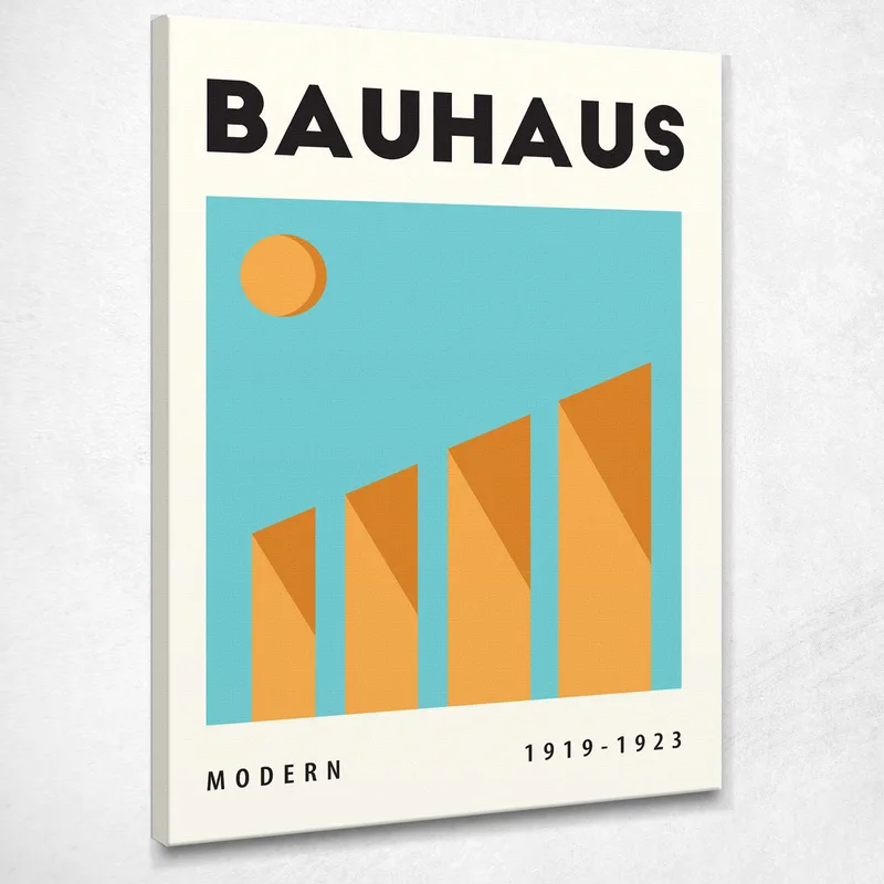 Bauhaus Painting Scalar Geometries In Warm Tones Bauhaus Style canvas print