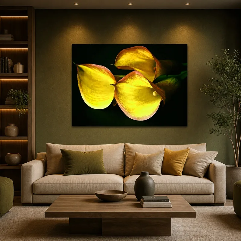 Abstract Painting Delicate Calla canvas print
