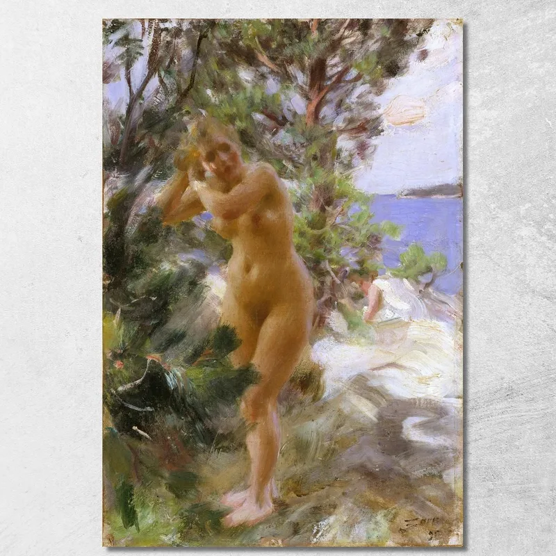 Dopo Il Bagno Anders Zorn quadro stampa su tela