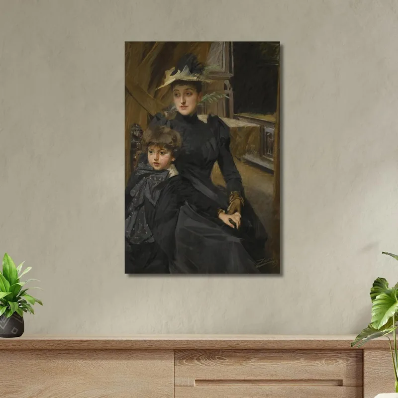 Fru Weguelin Med Son La Señora Weguelin Y Su Hijo Anders Zorn