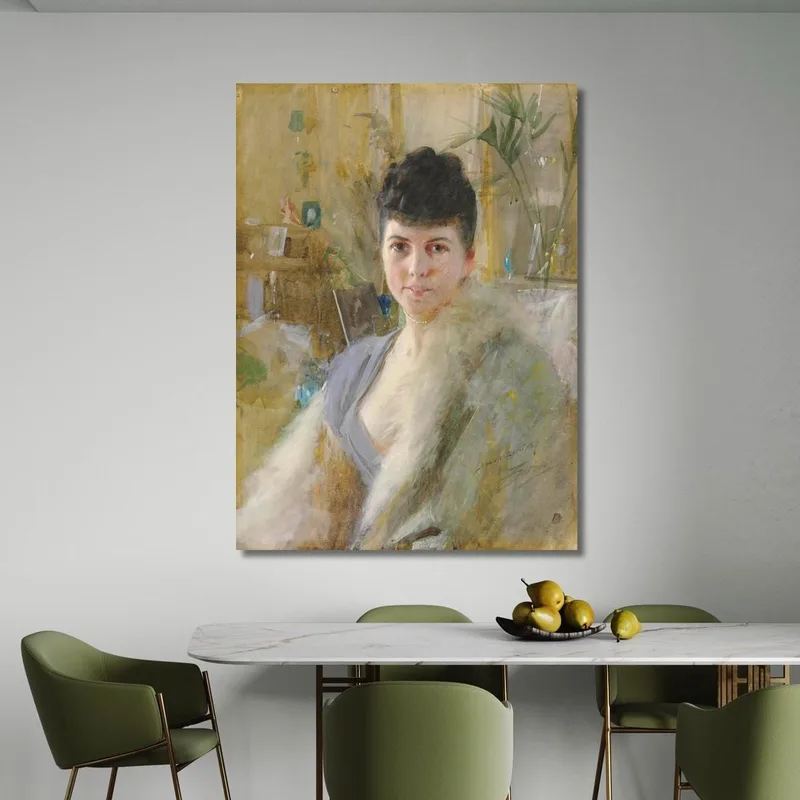 Porträt Einer Dame In Einem Salon Anders Zorn
