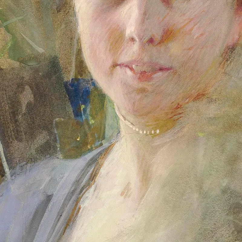 Porträt Einer Dame In Einem Salon Anders Zorn