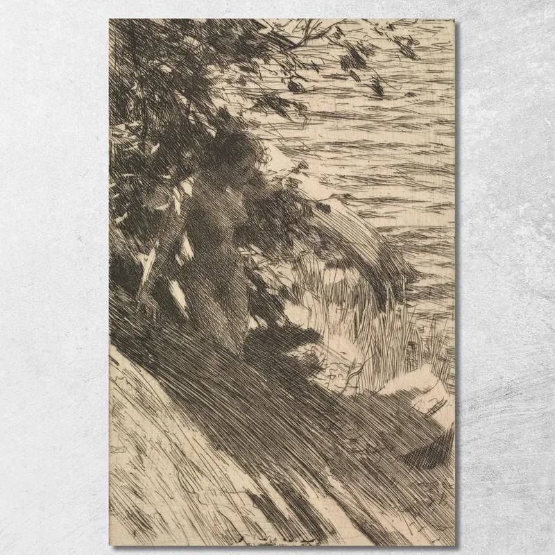 Il Grande Bagnante Anders Zorn quadro stampa su tela